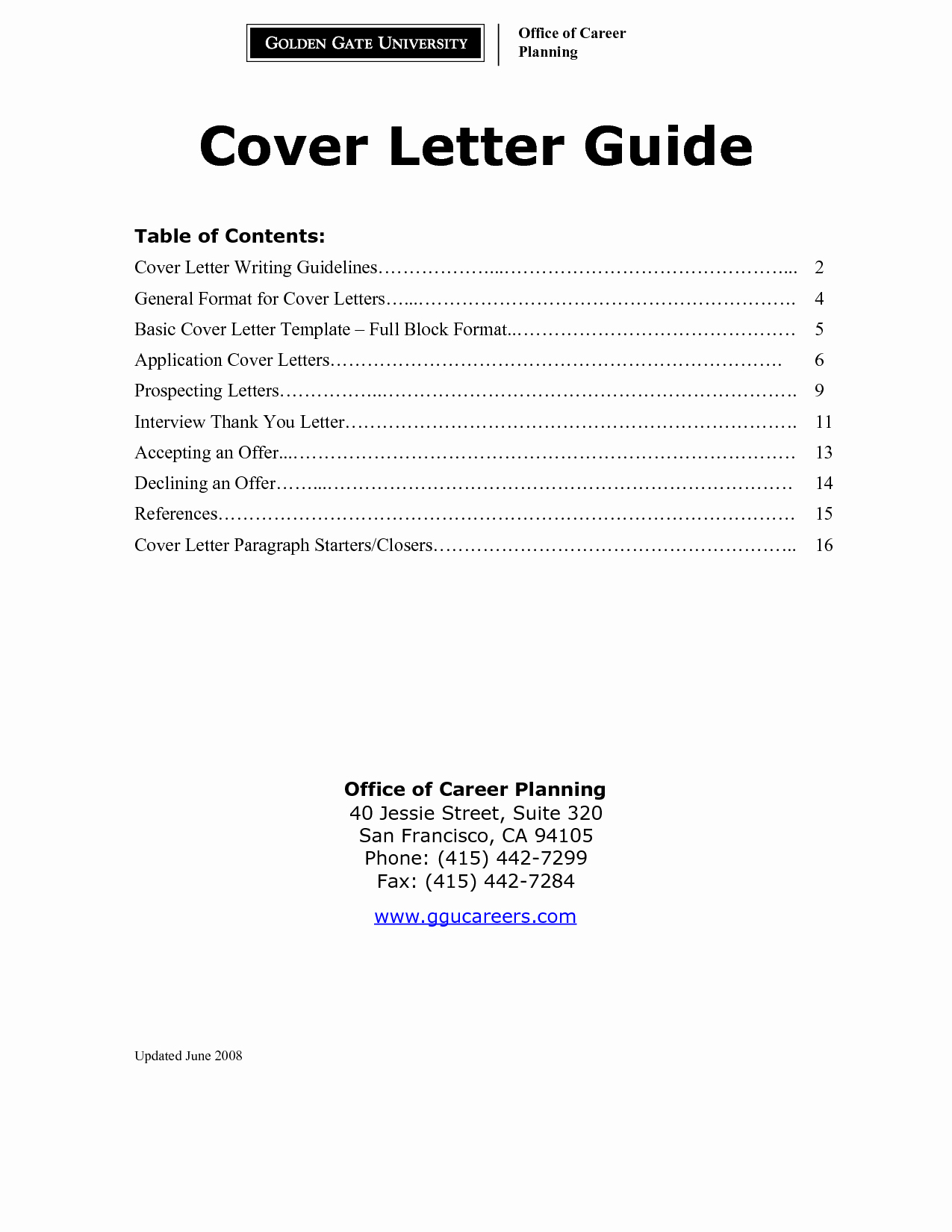 Standard Cover Letter for Resume