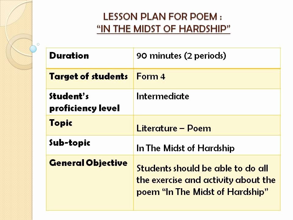 standards based classroom lesson plan template