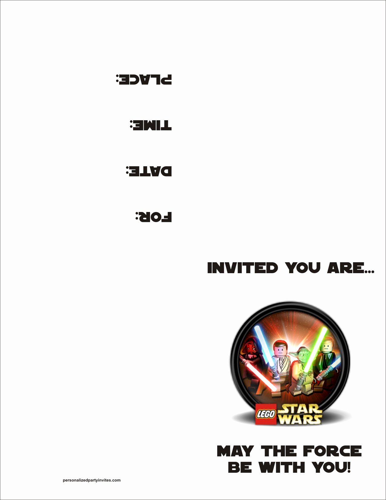 Star Wars Invitations Template