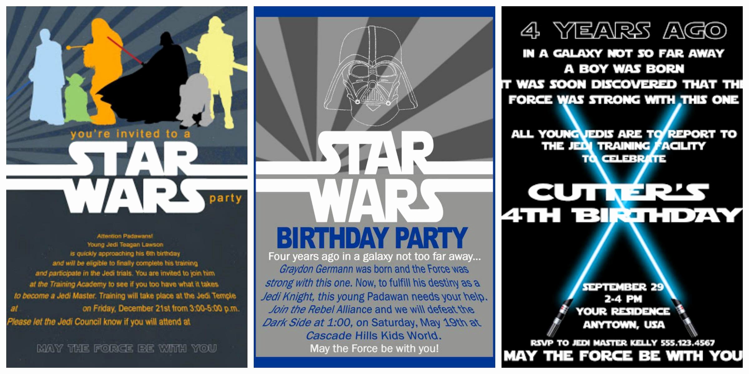 Star Wars Party Invitations