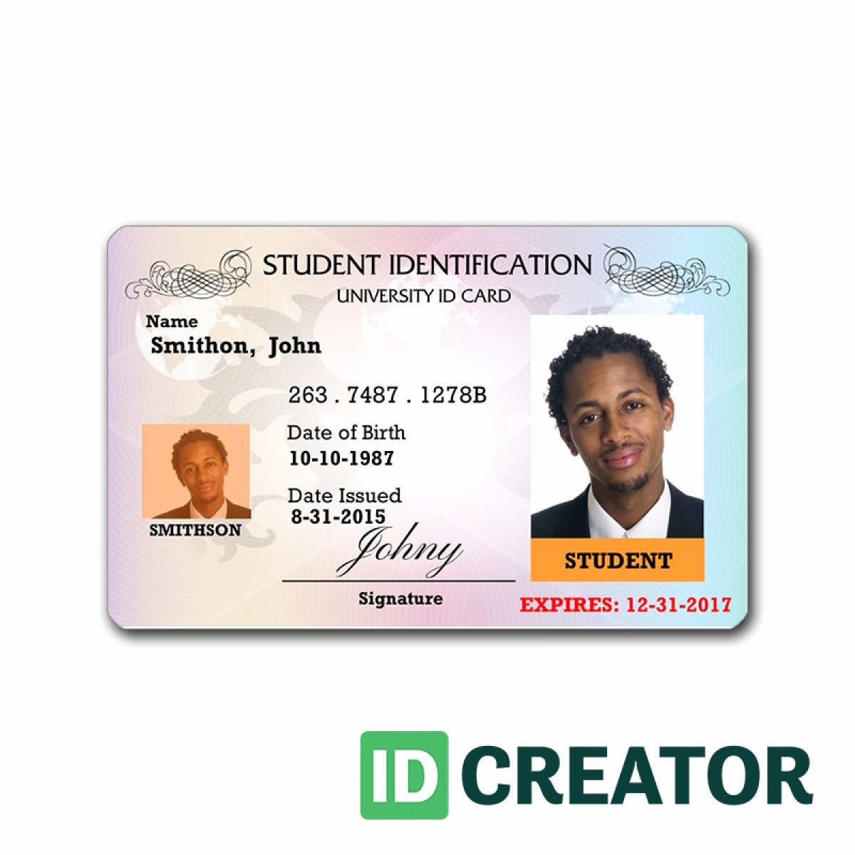 State Identification Card Templates