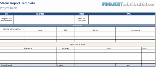 Status Report Template Projectmanager