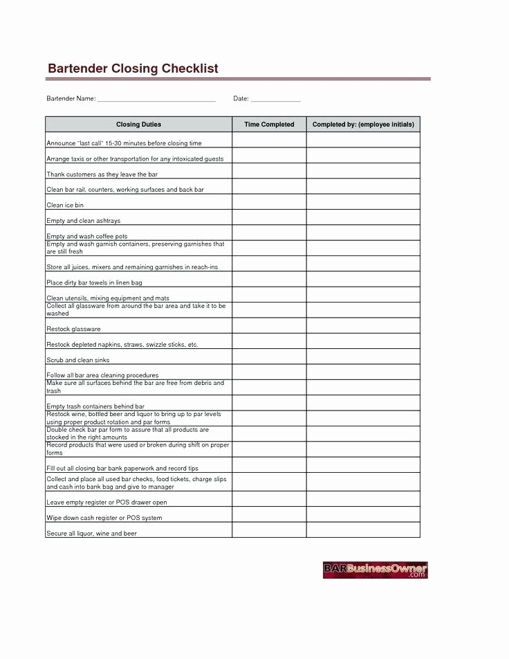 Store Checklist Template Retail Daily Safety – Flybymedia