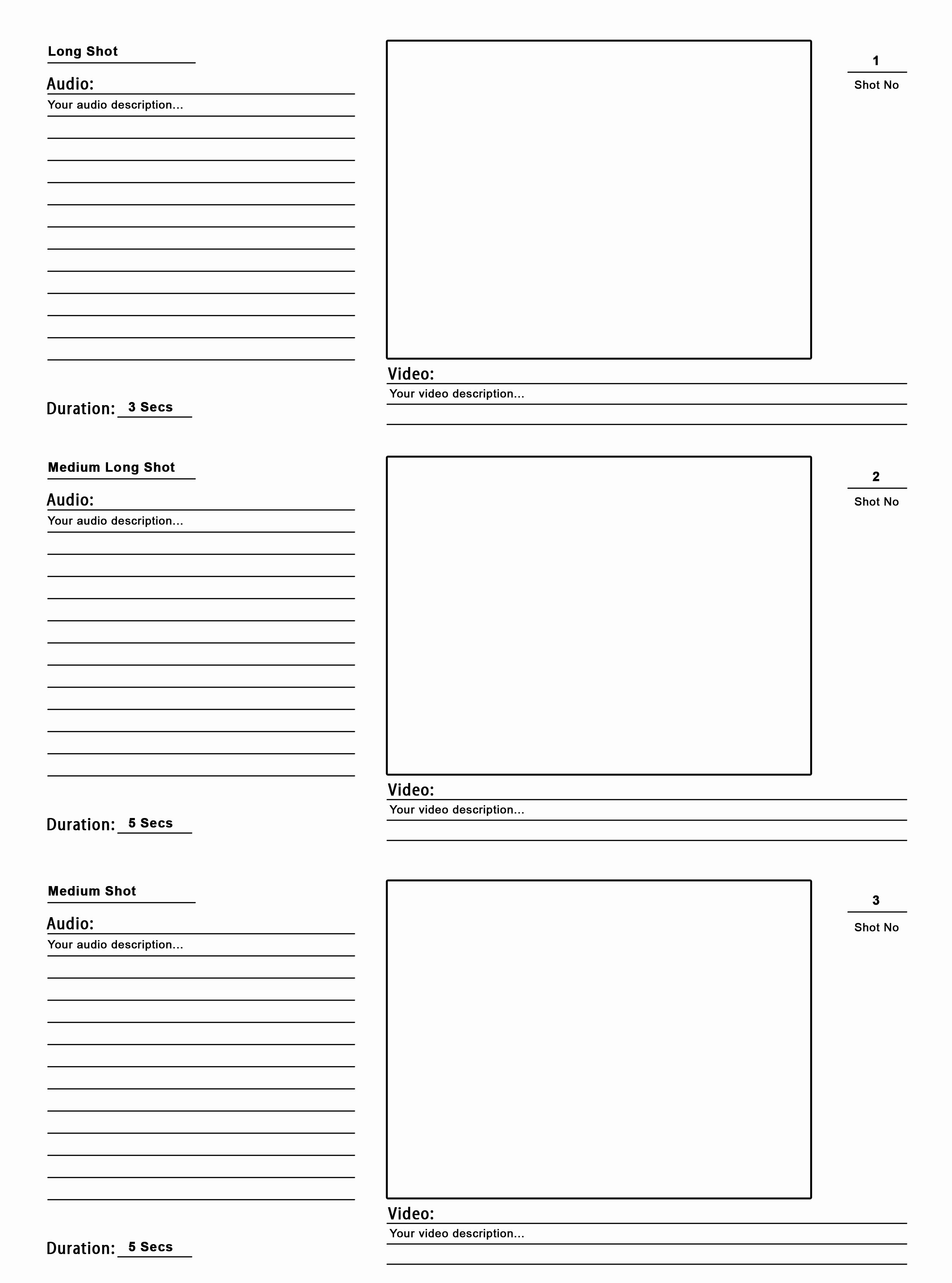 Storyboard Template Psd for Your Pre Production