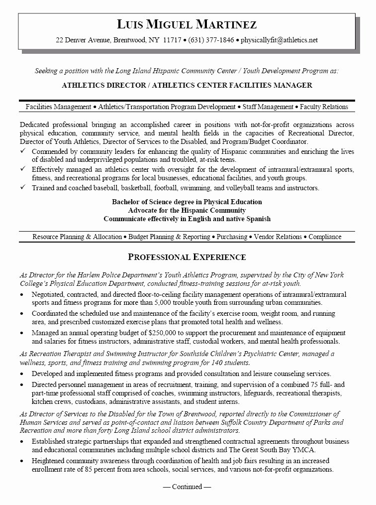 Student athlete Resume Best Resume Collection