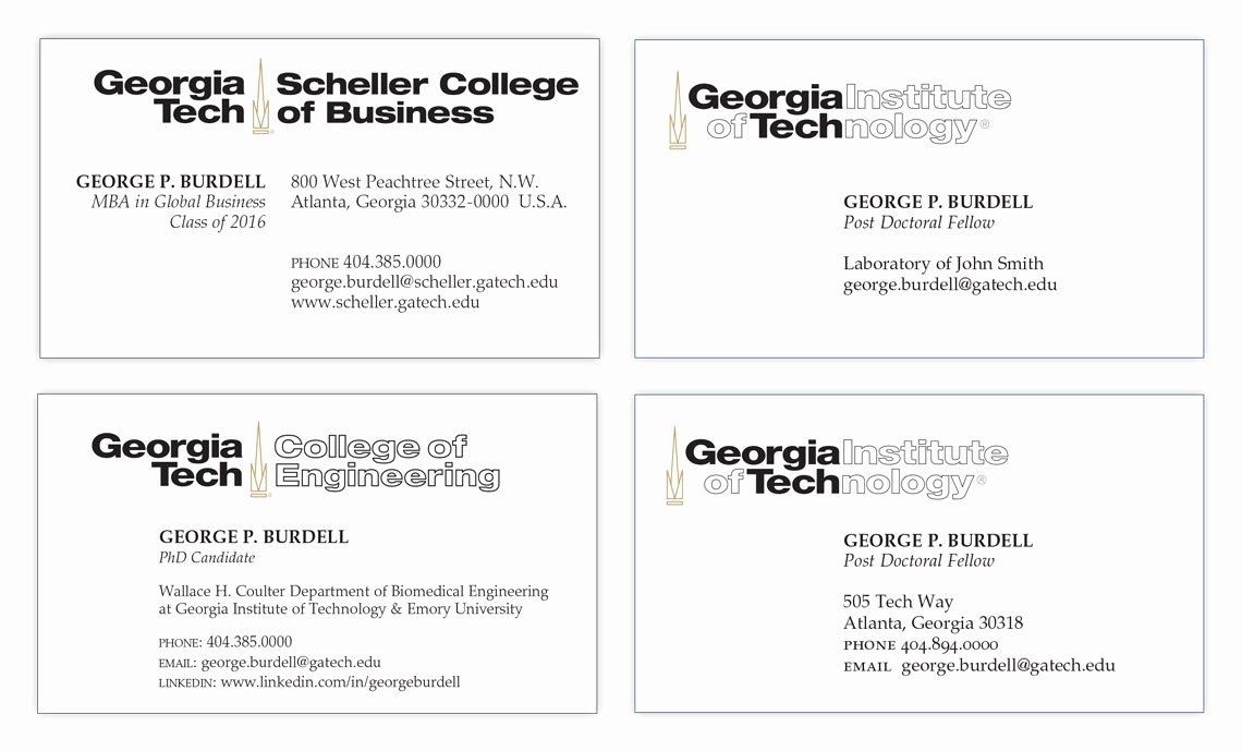 Student Business Cards Licensing &amp; Trademarks