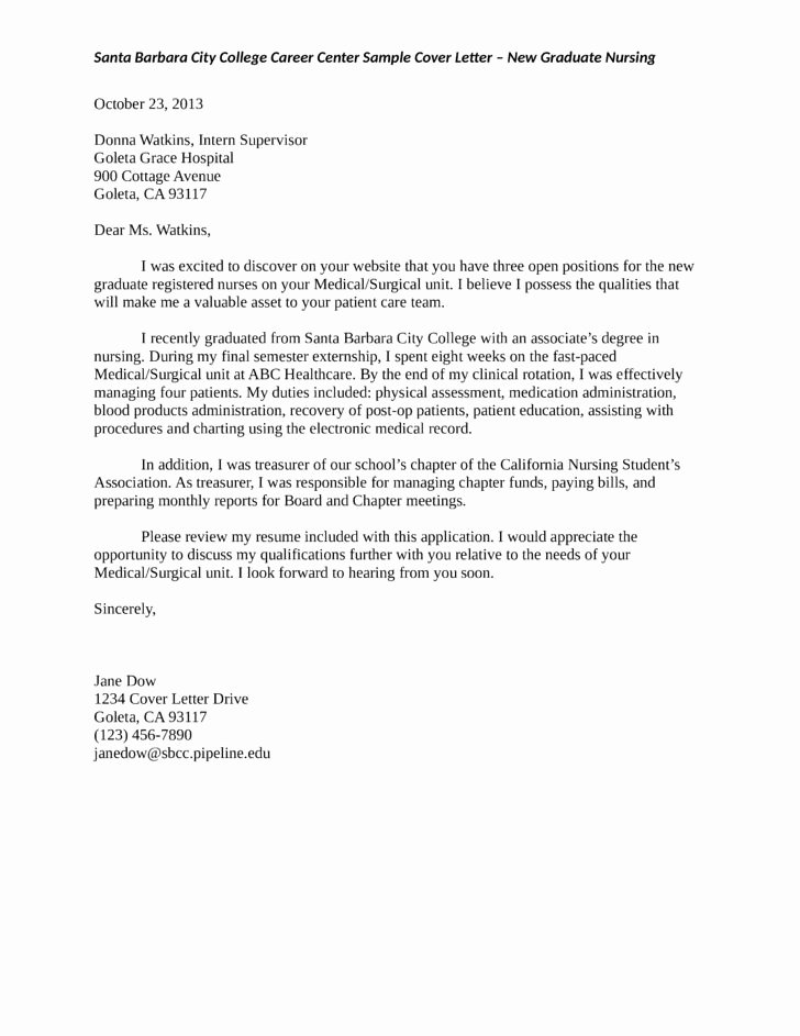 Student Nurse Cover Letter Sample Letter Of Re Mendation