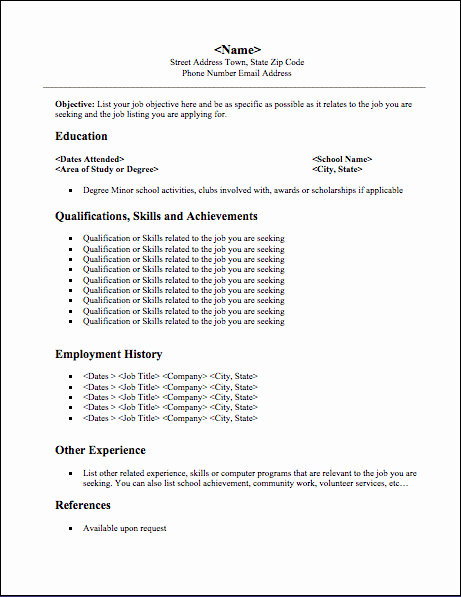 Student Resume Student Resume Sample