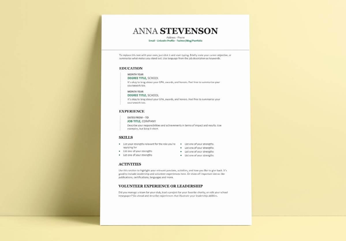 Student Resume Templates 15 Examples You Can Download and