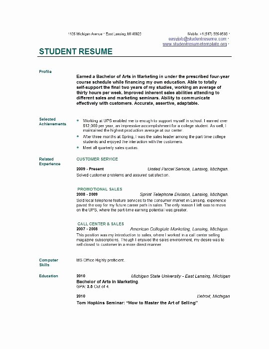 Student Resume Templates
