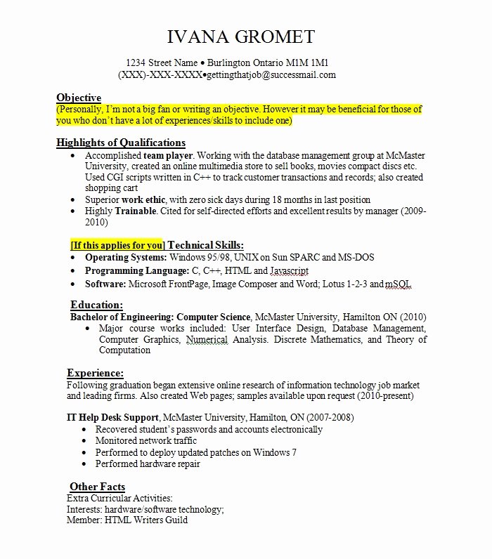 Student Resume Templates No Work Experience Best Resume
