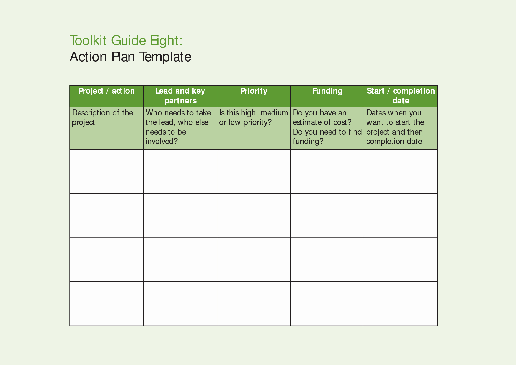 Stunning General Action Plan Template Word Examples Thogati