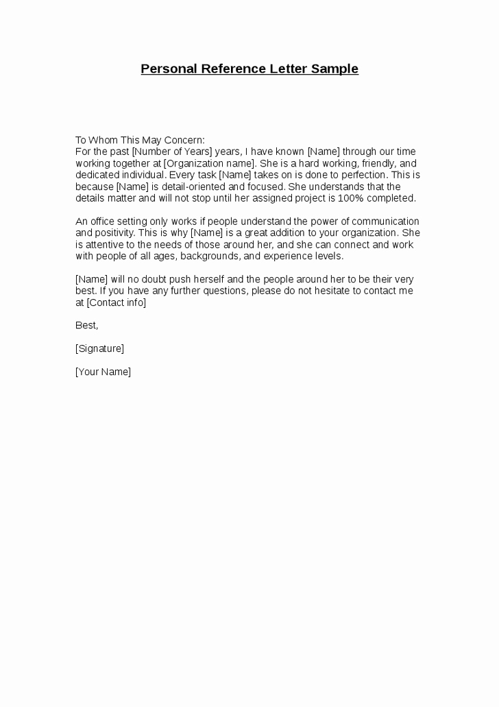 stunning personal re mendation or character reference letter sample for employment