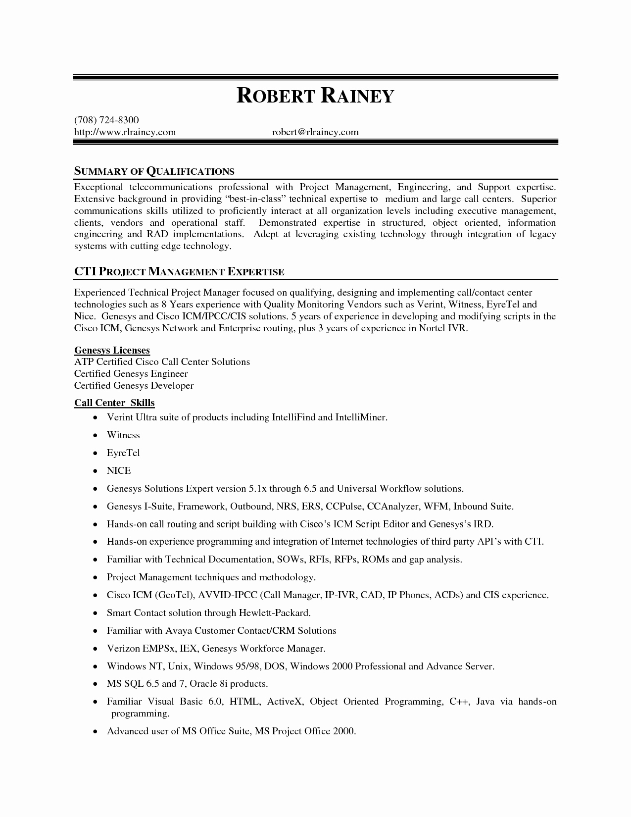 Summary Qualifications Sample Resume Accounting