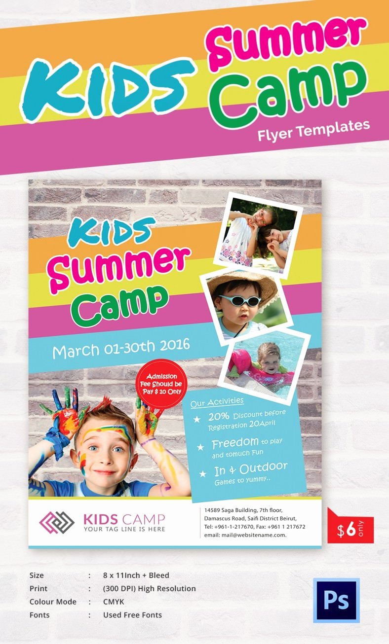 summer camp flyer template