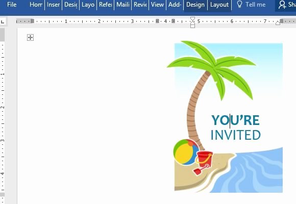 Summer Party Invitation Template for Word