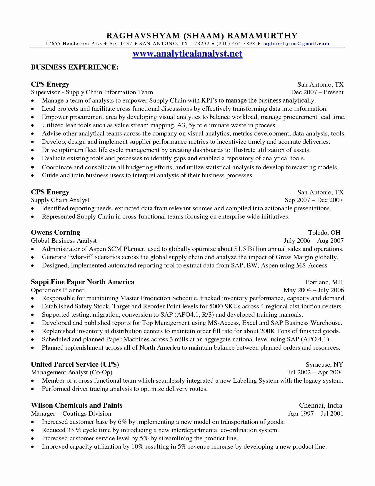 Supply Ch Supply Chain Analyst Resume Best Objective for