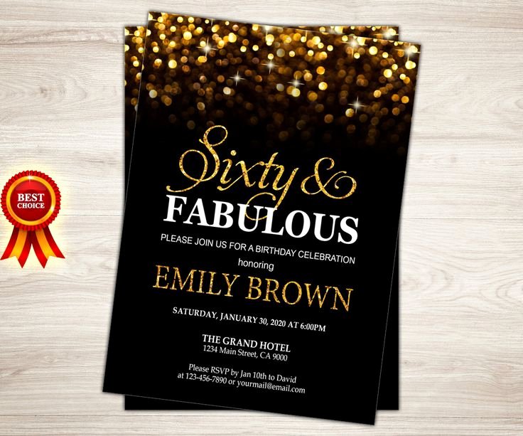 Surprise 60th Birthday Party Invitations Party – Free