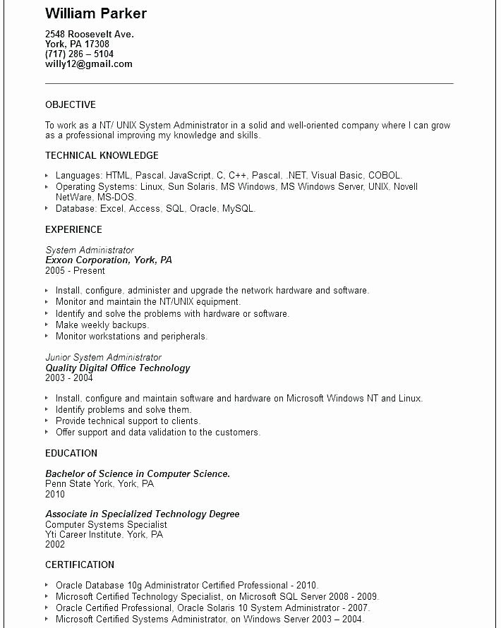 System Administrator Cover Letter