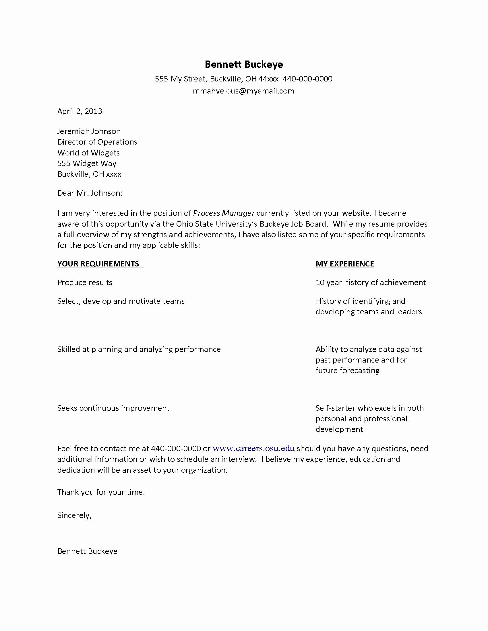 T format Cover Letter Best Template Collection