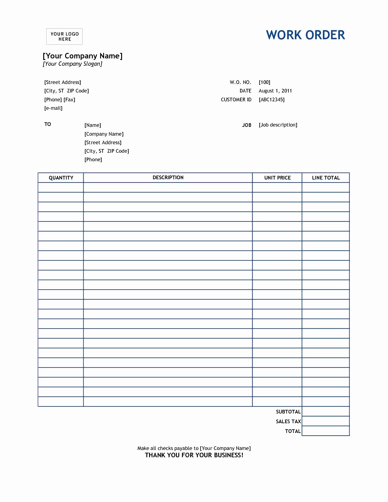 T Shirt order form Template Excel
