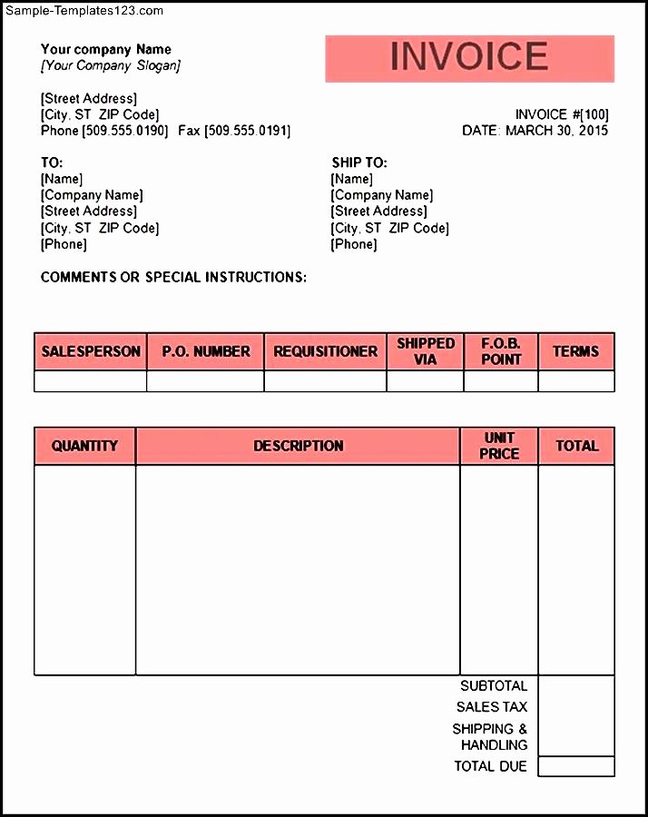 tax invoice template word doc 3280