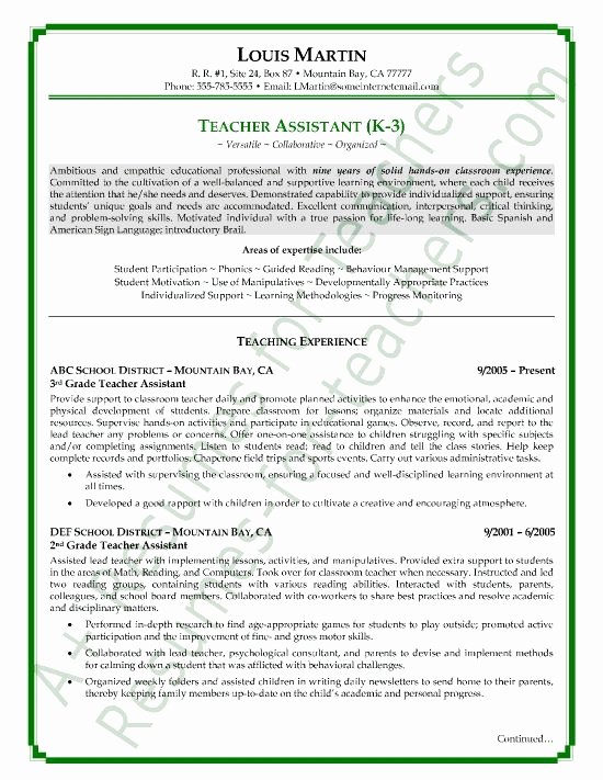 Teacher Candidate Resume Best Resume Collection