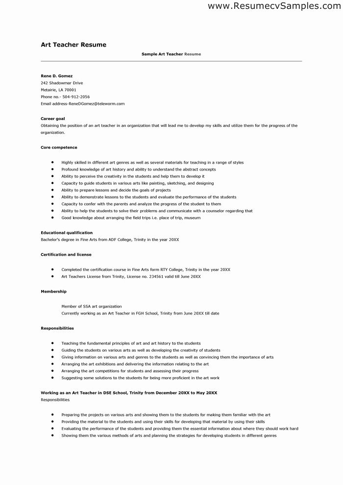Teacher Job Resume format Best Resume Collection