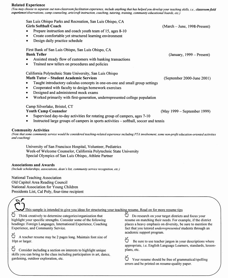 Teacher Re Mendation Resume Best Resume Collection