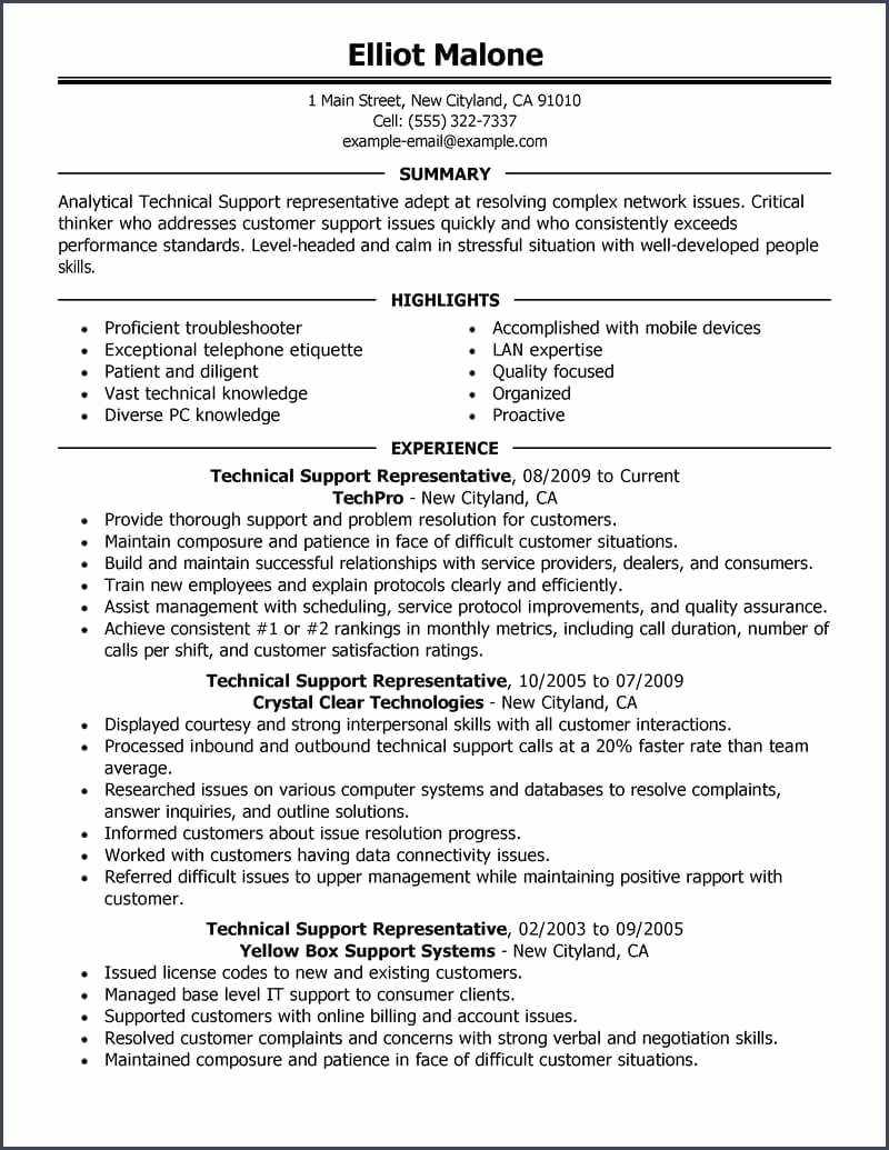 Technical Resume Template and Technical Resume Examples