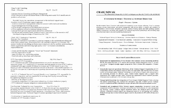 Technical Support Resume Example