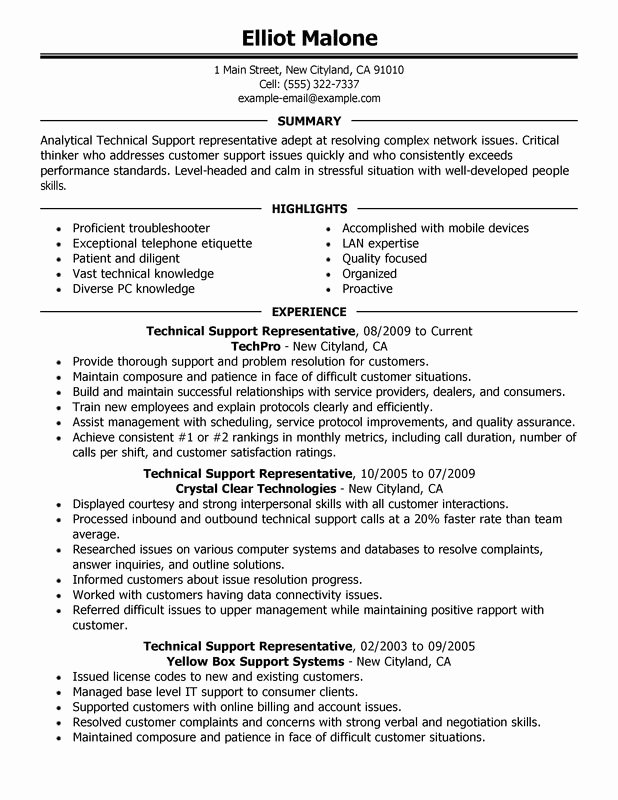 Technical Support Resume Examples Created by Pros