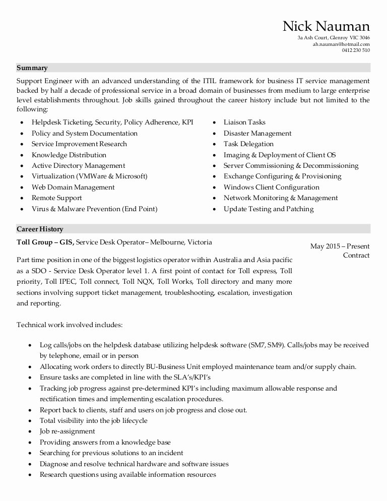 Technical Support Skills Resume Twnctry