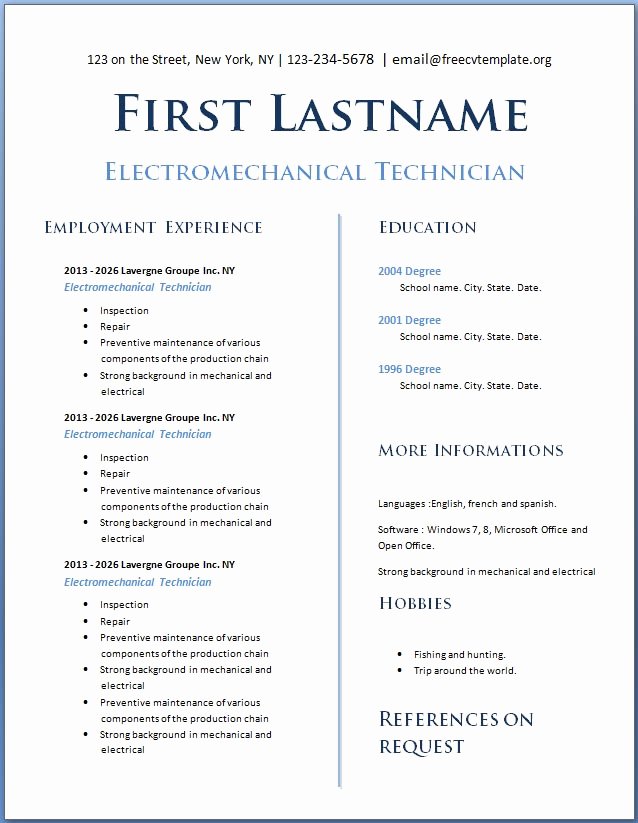 Teens with No Experience – Free Cv Template Dot org