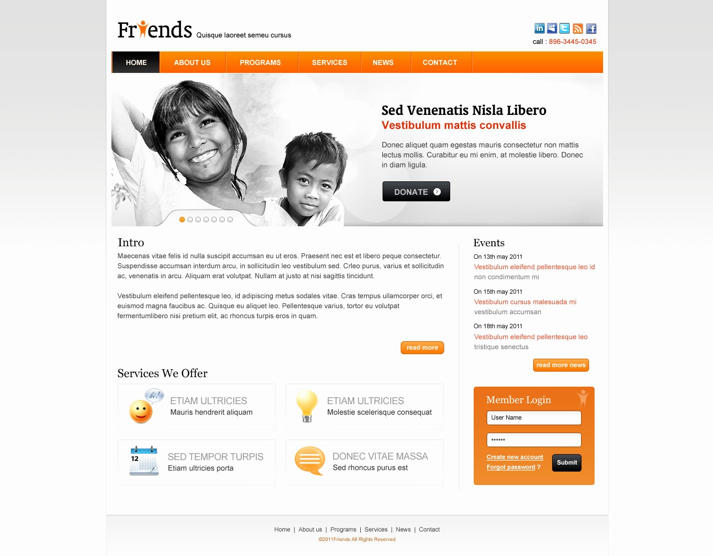 Free Non Profit Website Templates Letter Example Template