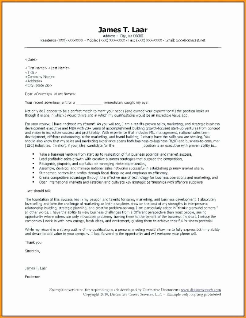 Template Blank Cover Letter Template