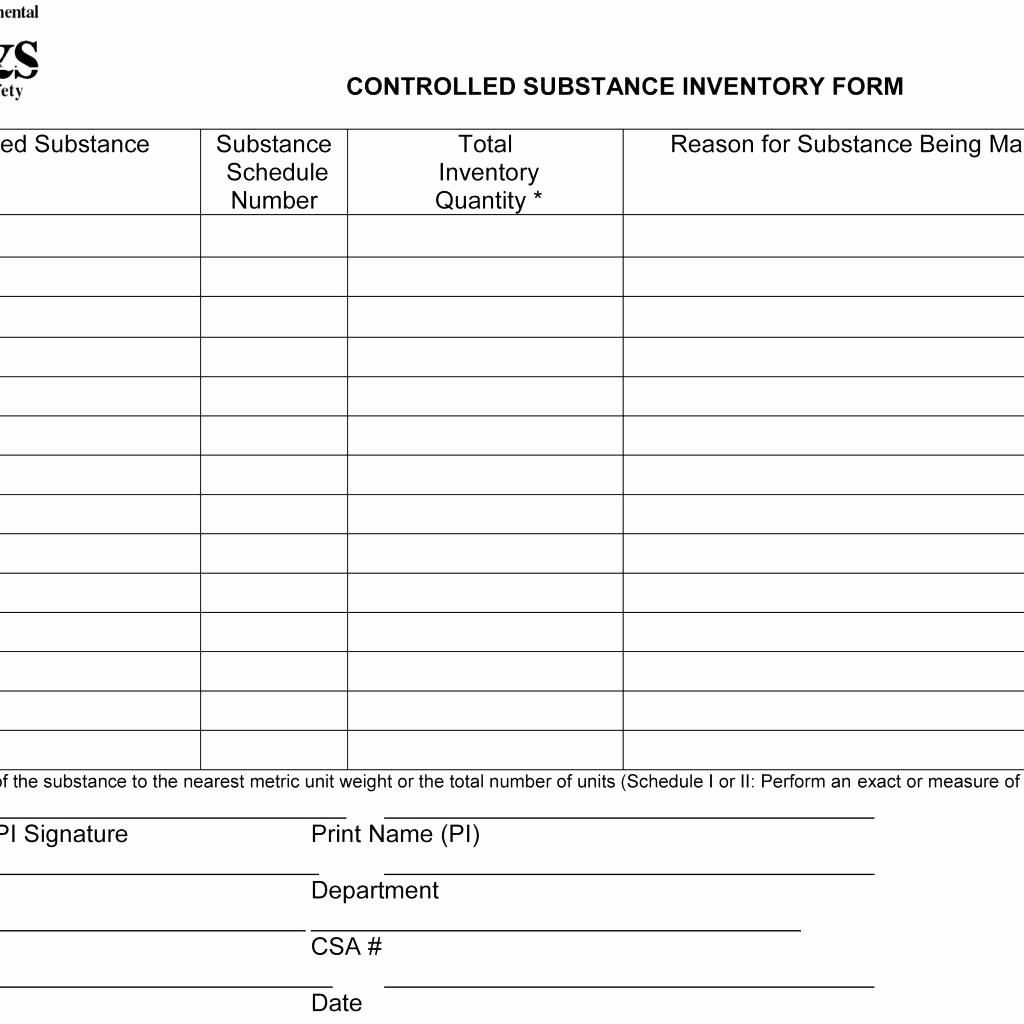 Template Chemical Inventory List Template Sample