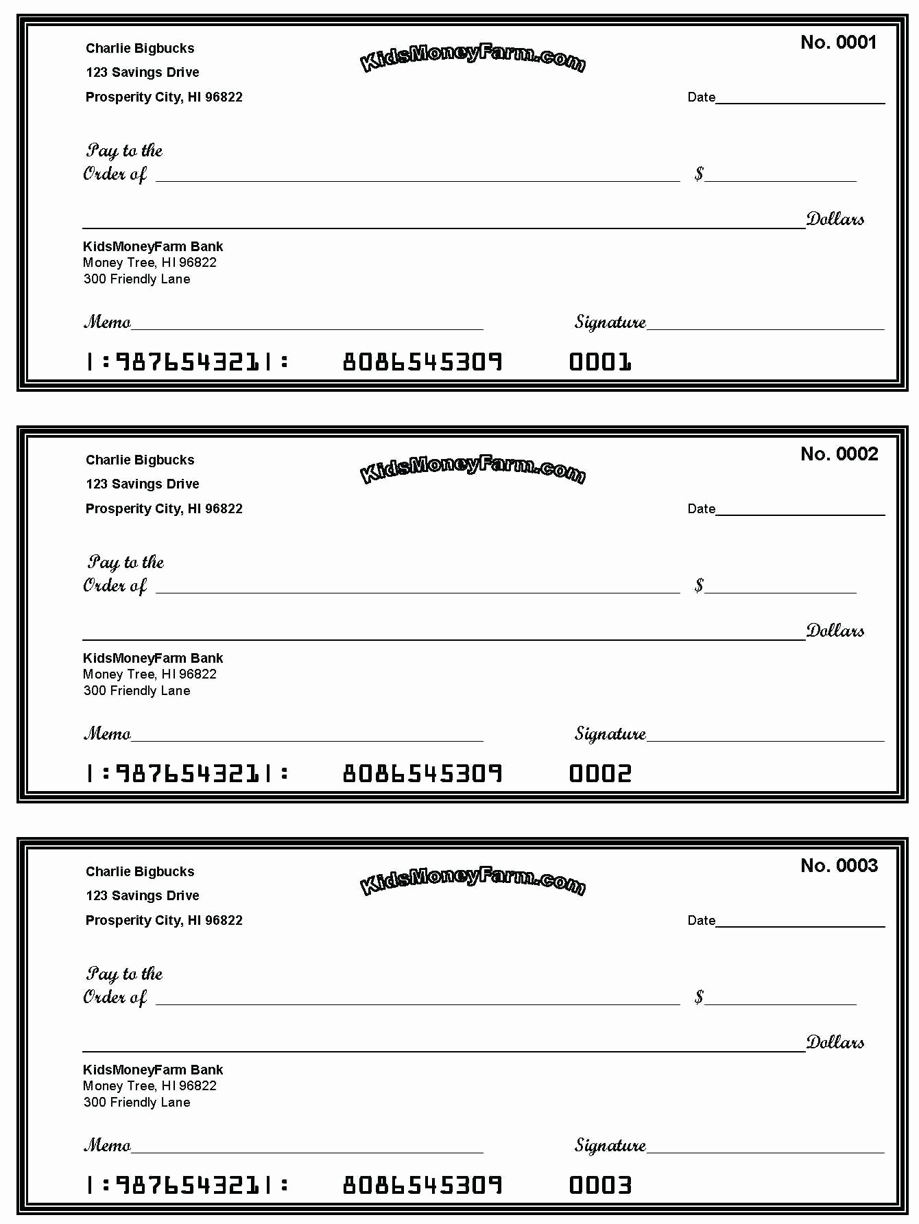 Template Cheque Template Word