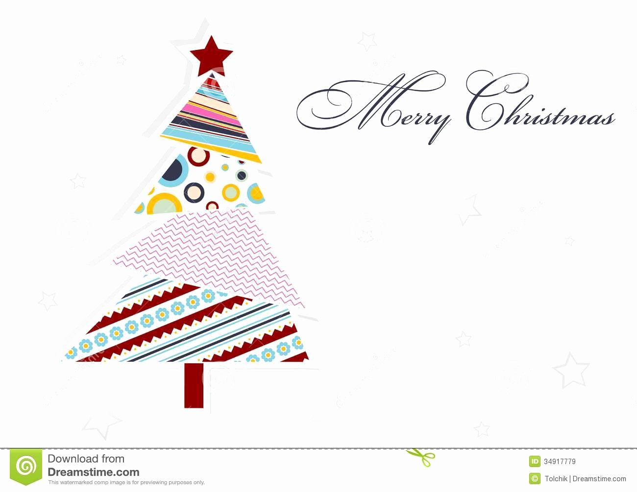 Template Christmas Greeting Card Vector Stock Vector