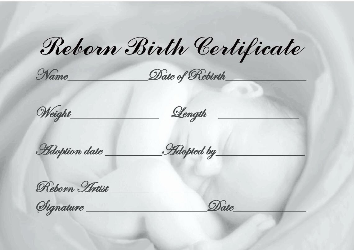 Template Editable Birth Certificate Template
