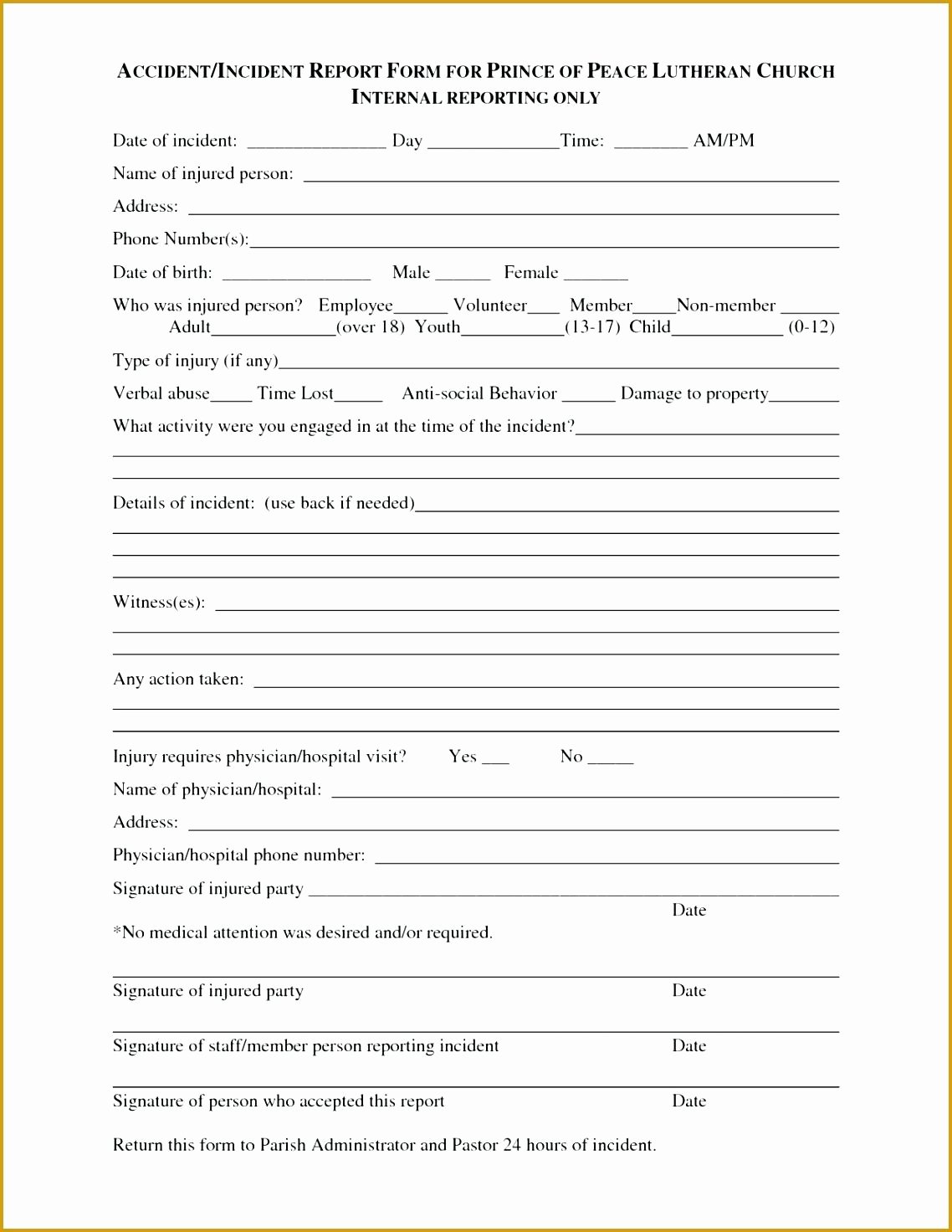 Template Employee Registration form Template