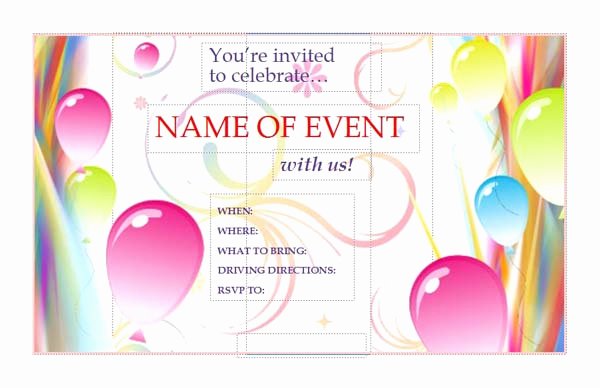 Template for Invitation Flyer Free event Templ