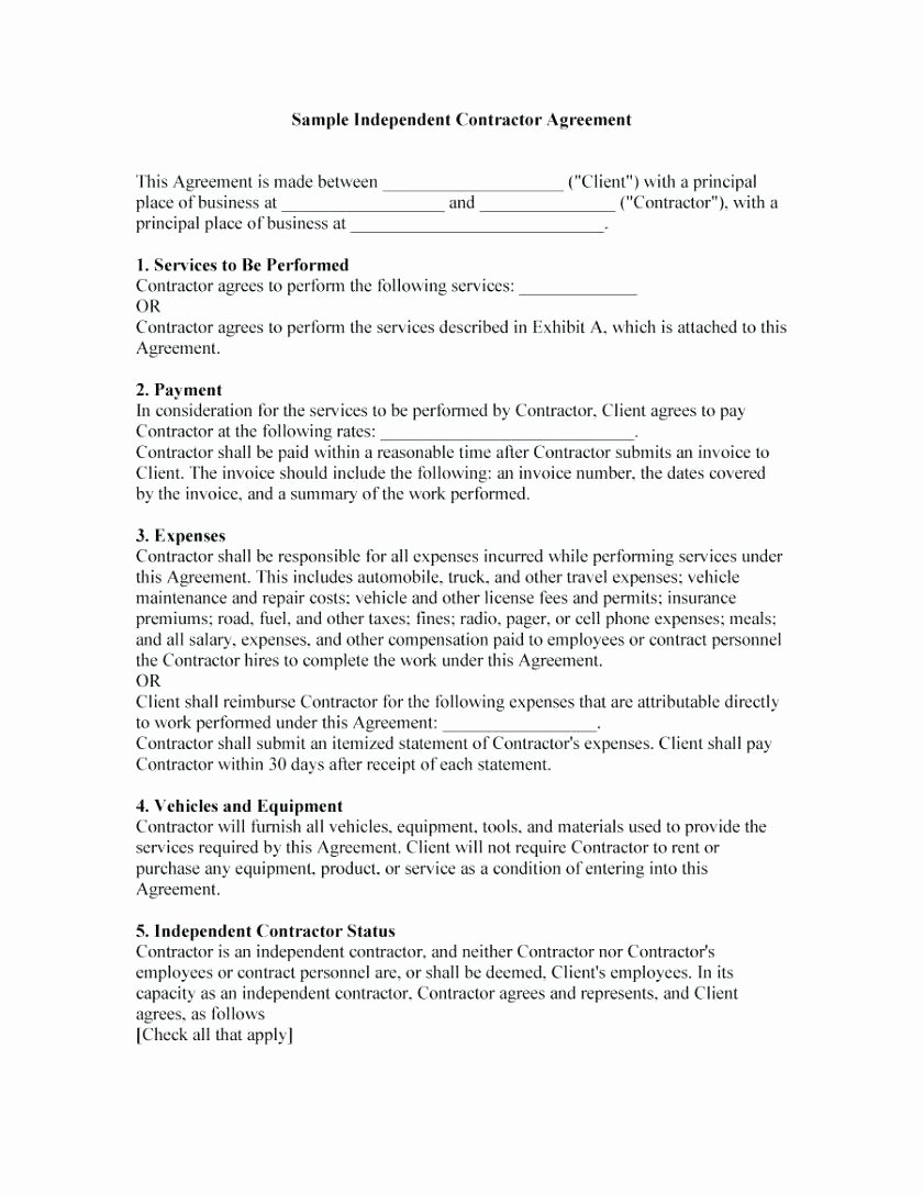 Template General Contract for Services Template