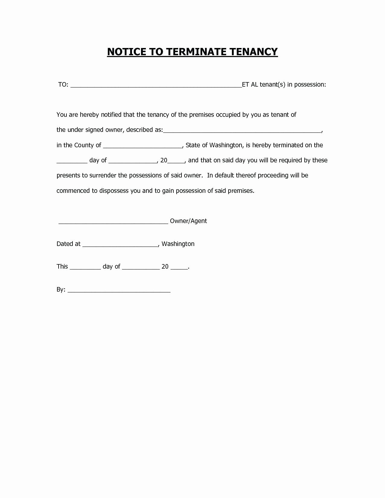 Template Lease Termination Agreement Template