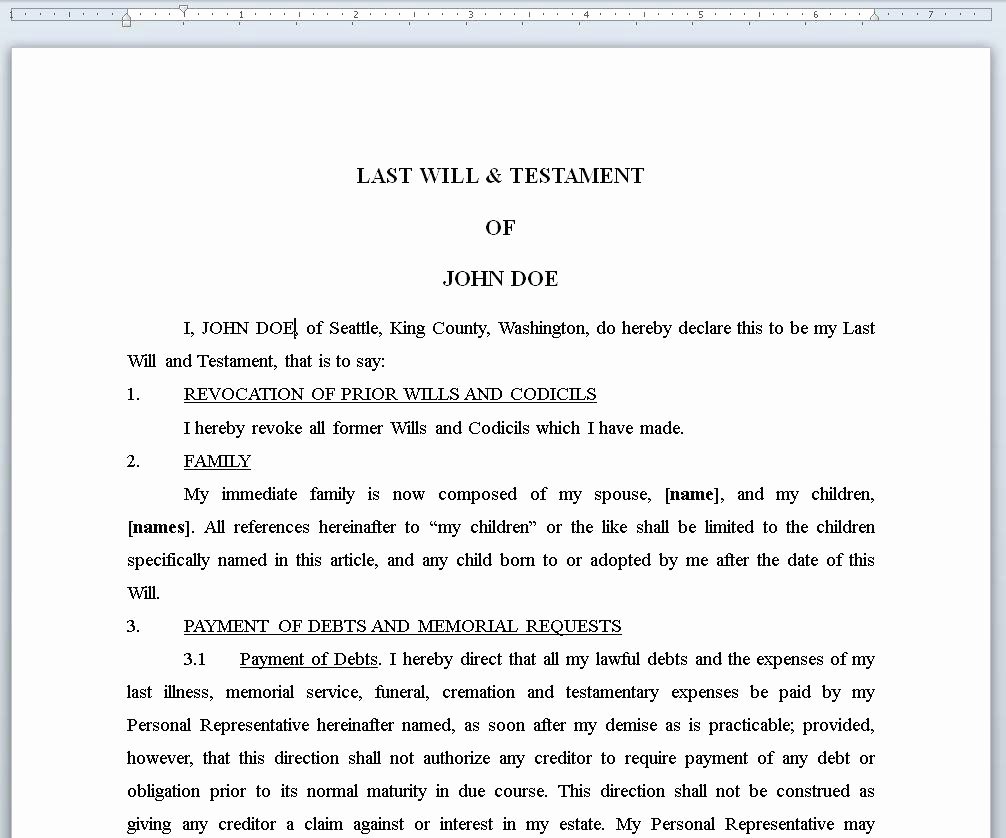 Template Legal Document Template Word