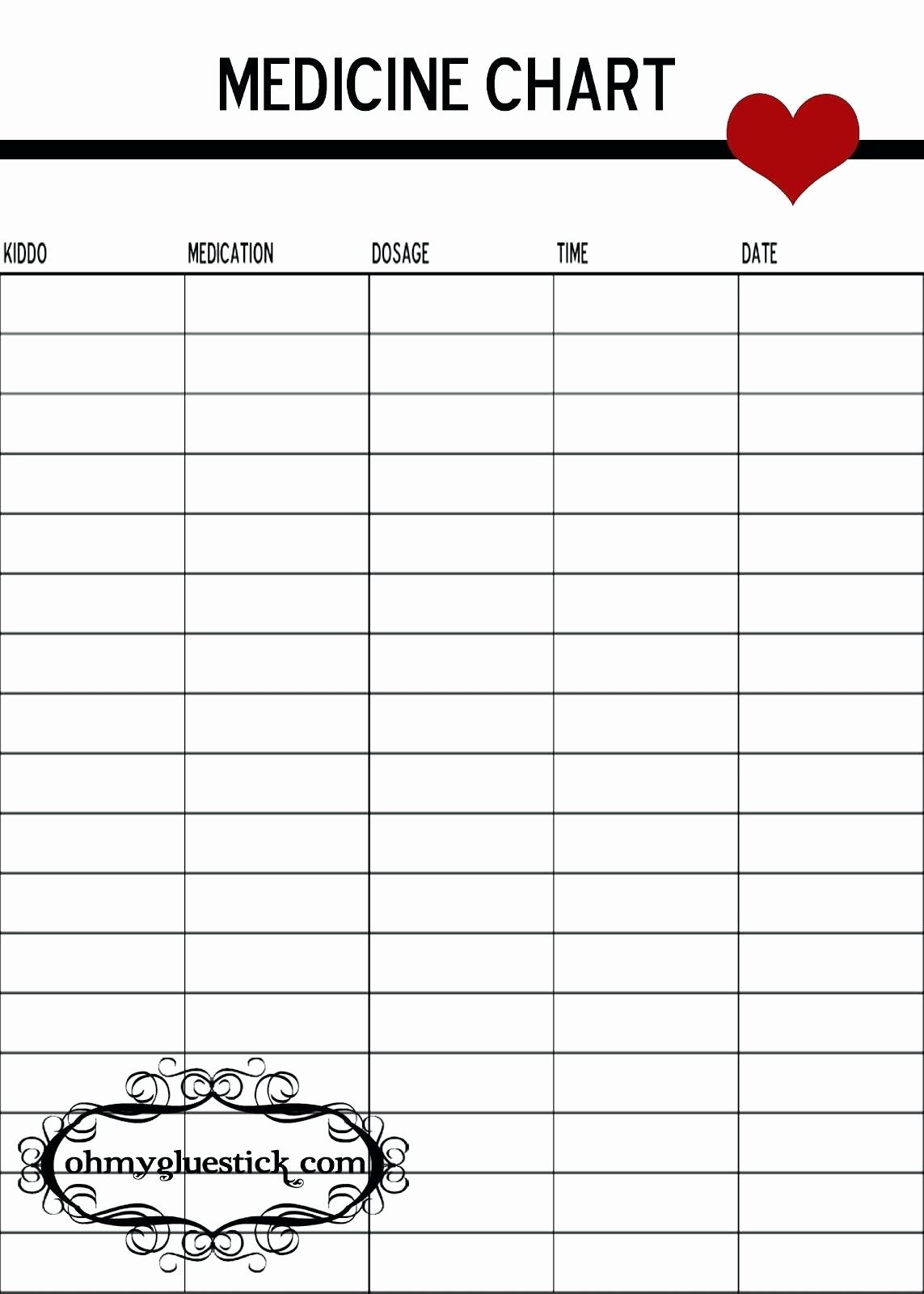 Template Medication Tracker Template