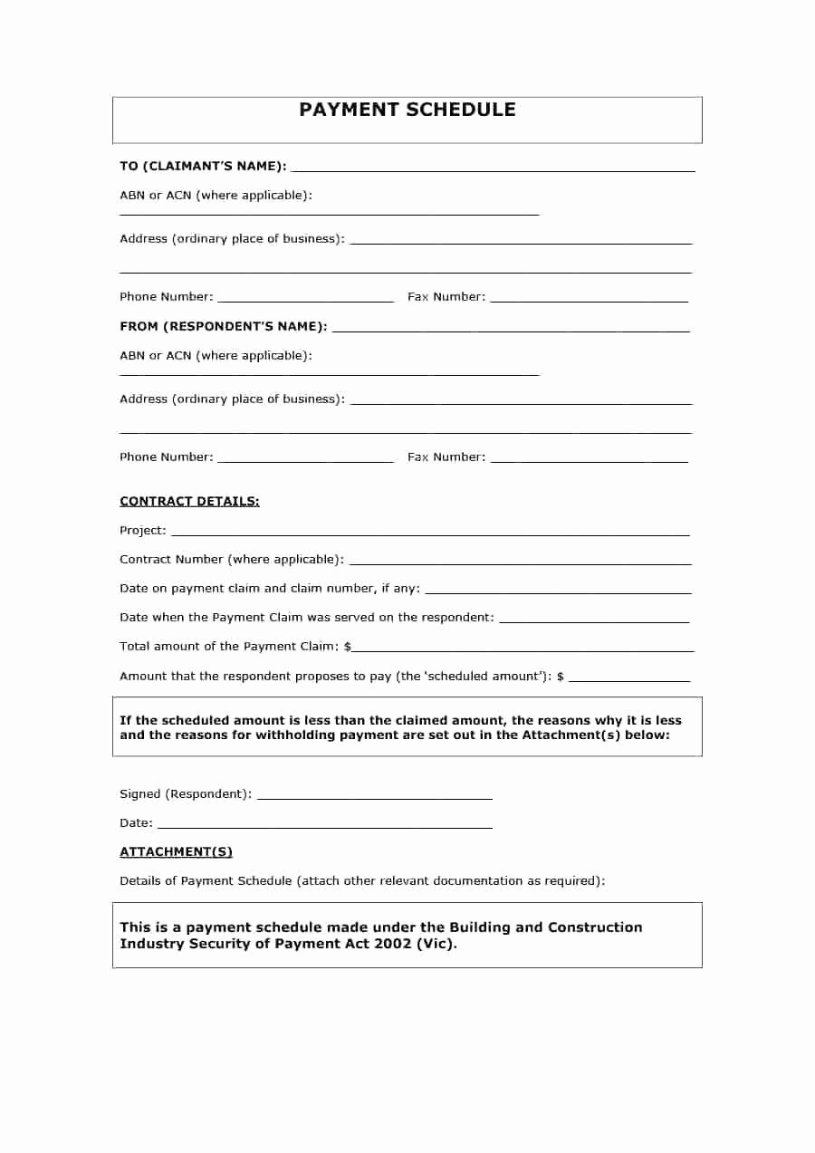 Template Payment Plan Contract Template