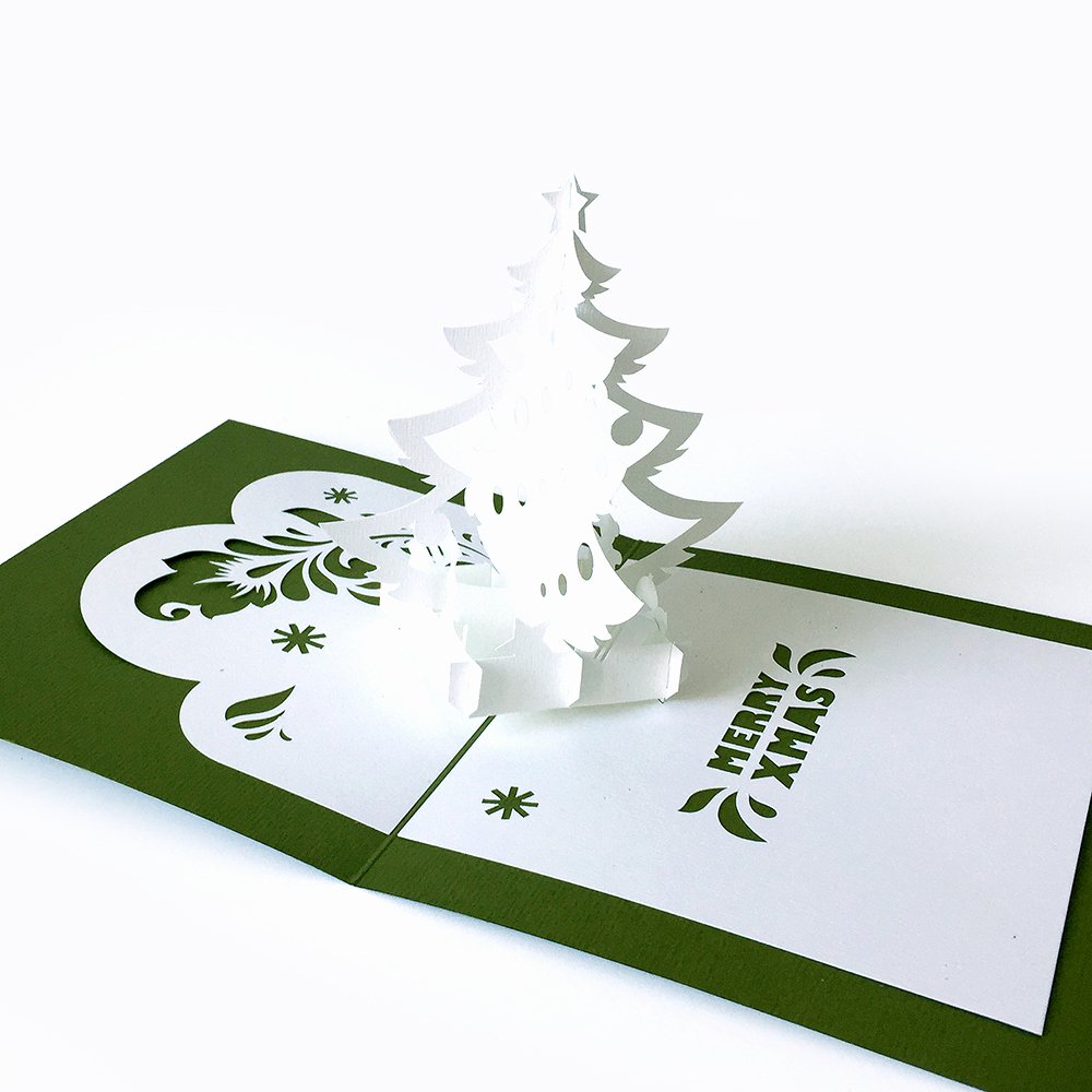 Template Pop Up Card Christmas Tree