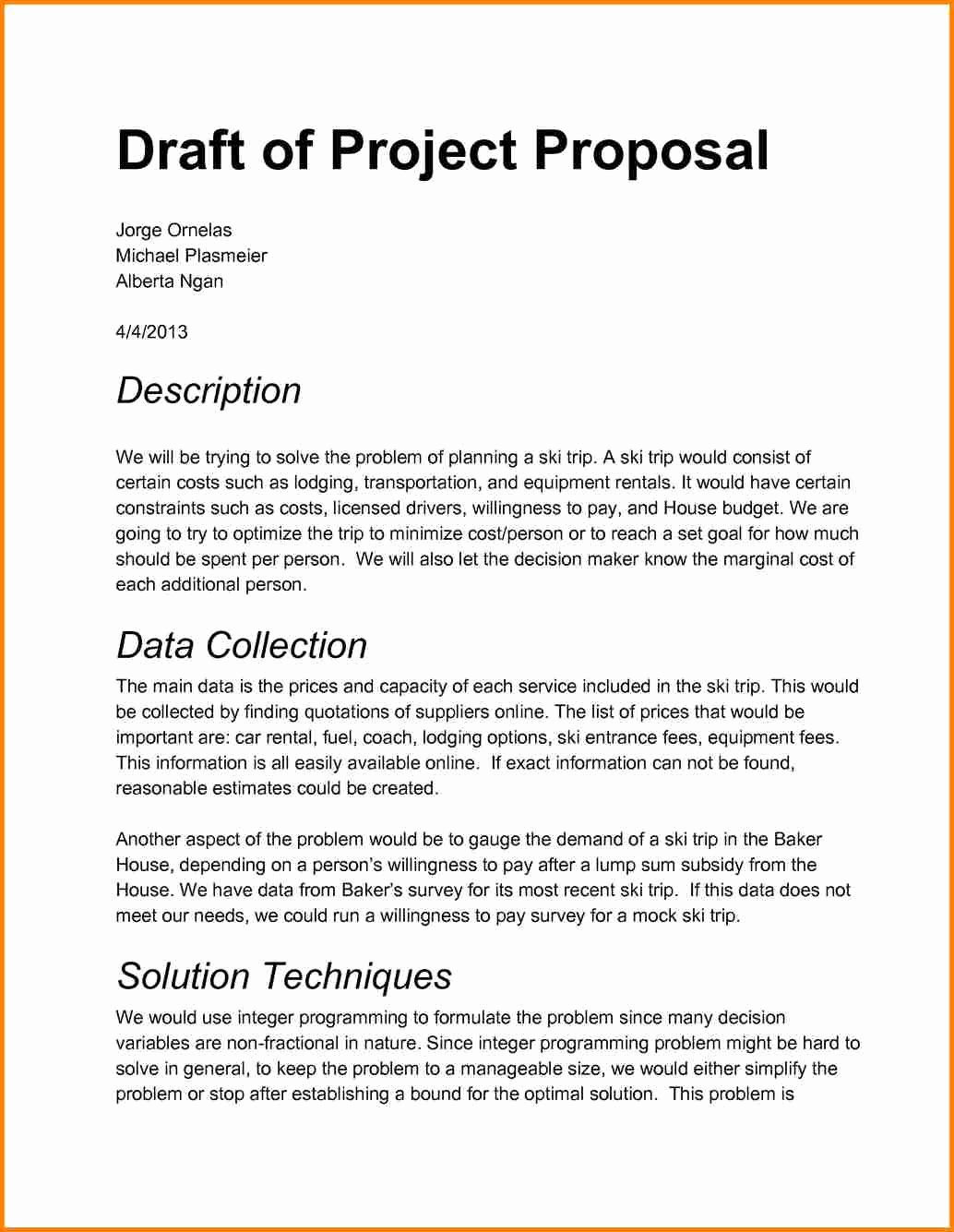 Template Project Proposal Template