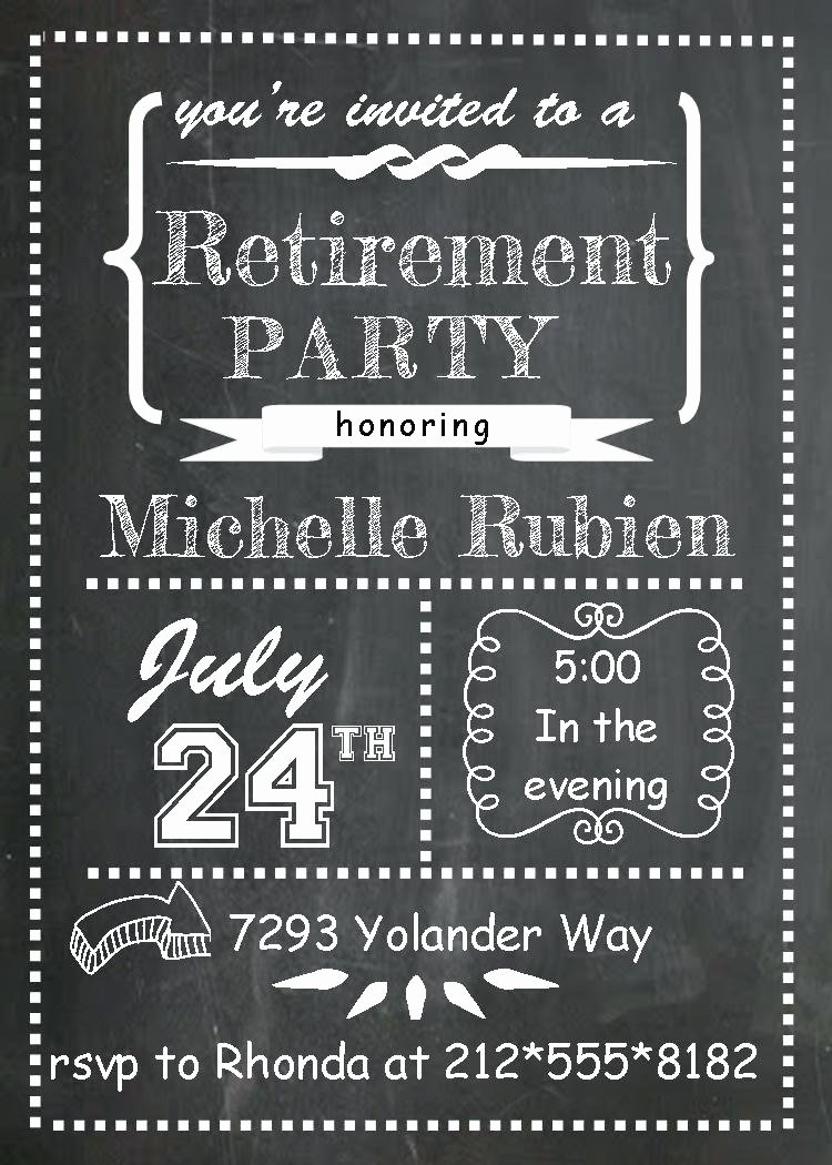Template Retirement Party Invitation Template